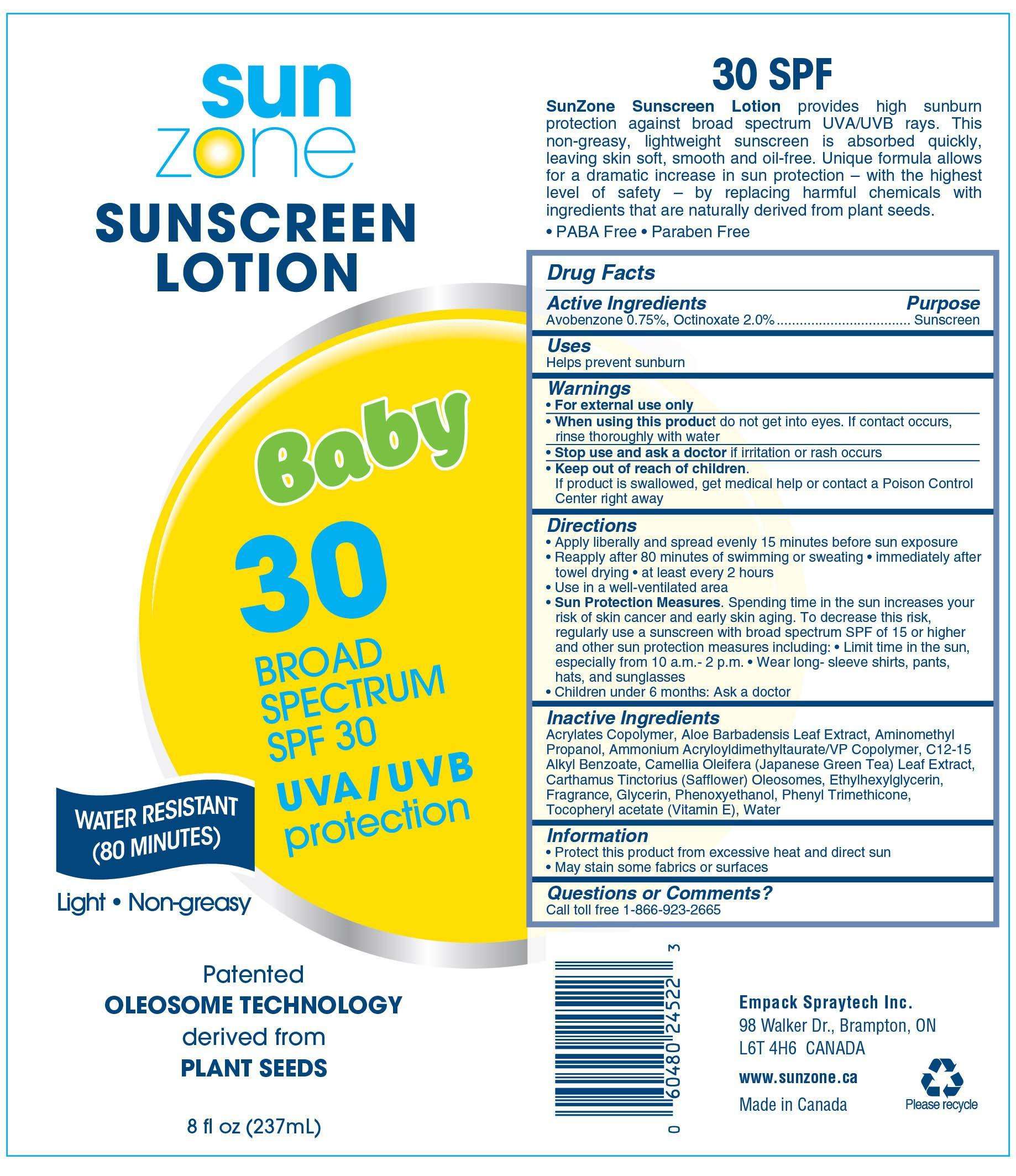 SunZone Baby SPF 30 Sunscreen